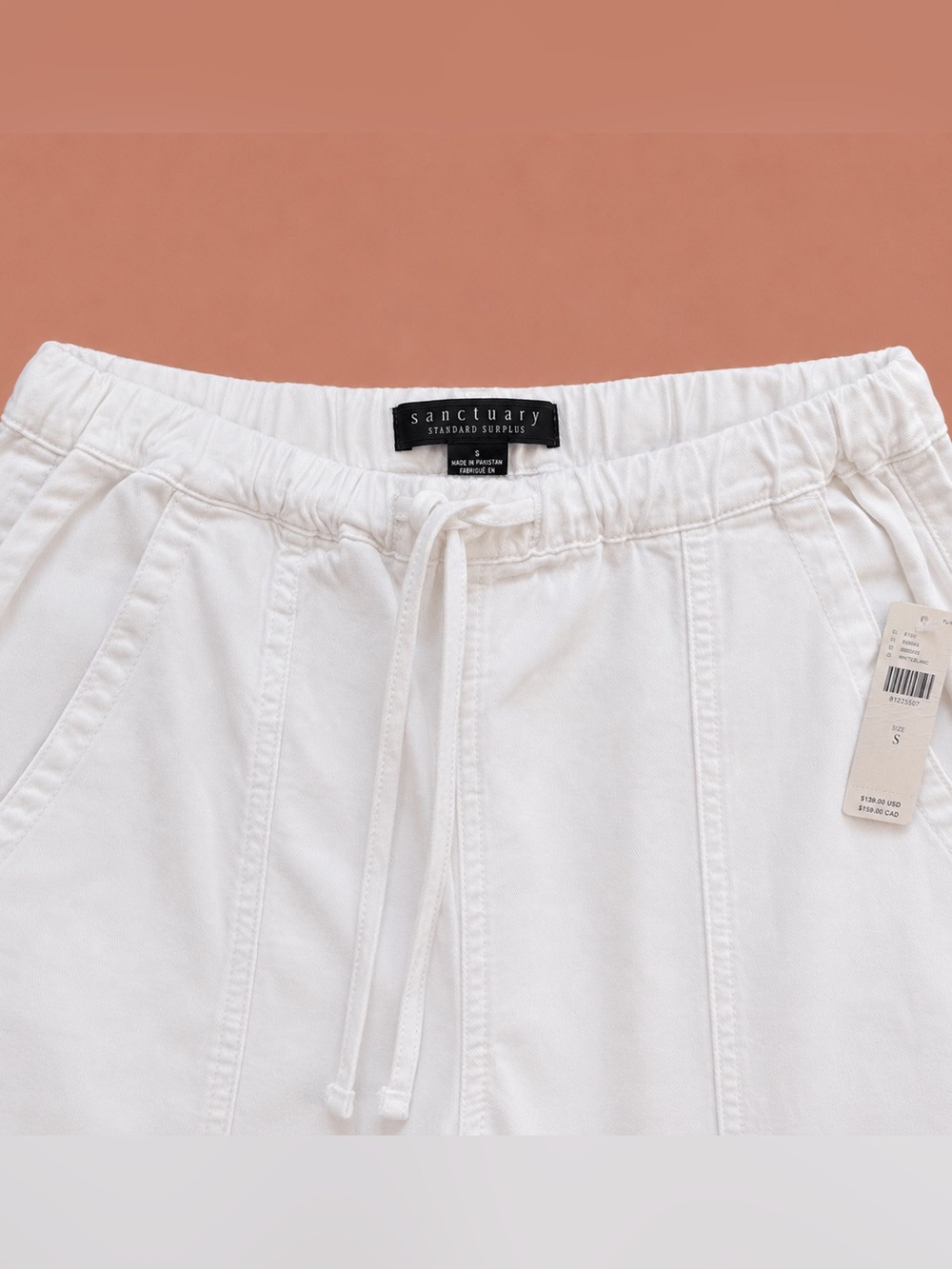 NWT 🆕 Anthropology/Sanctuary 90’s White Cargo Pant - S - Picture 8 of 12